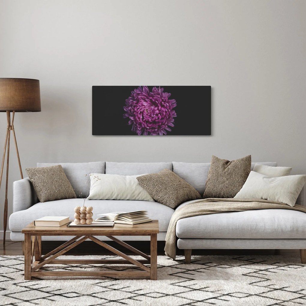 Tablou cu floare violetă (120x50 cm)