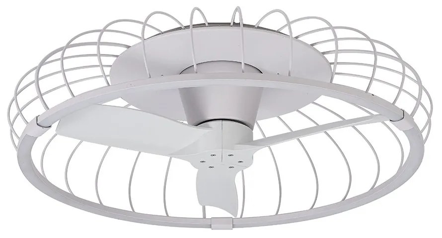 Lustra LED Smart cu Ventilator si telecomanda NATURE ALB
