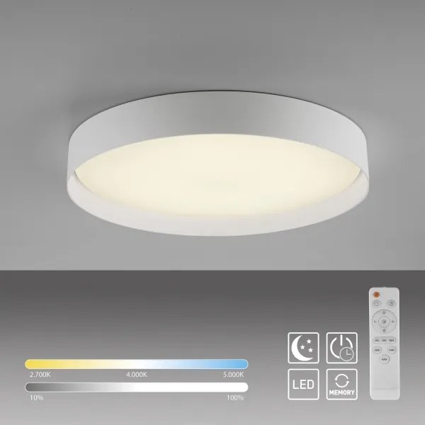 Schöner Wohnen 14595-16 - Plafonieră dimabilă TAVOLI LED/34W/230V albă + telecomandă