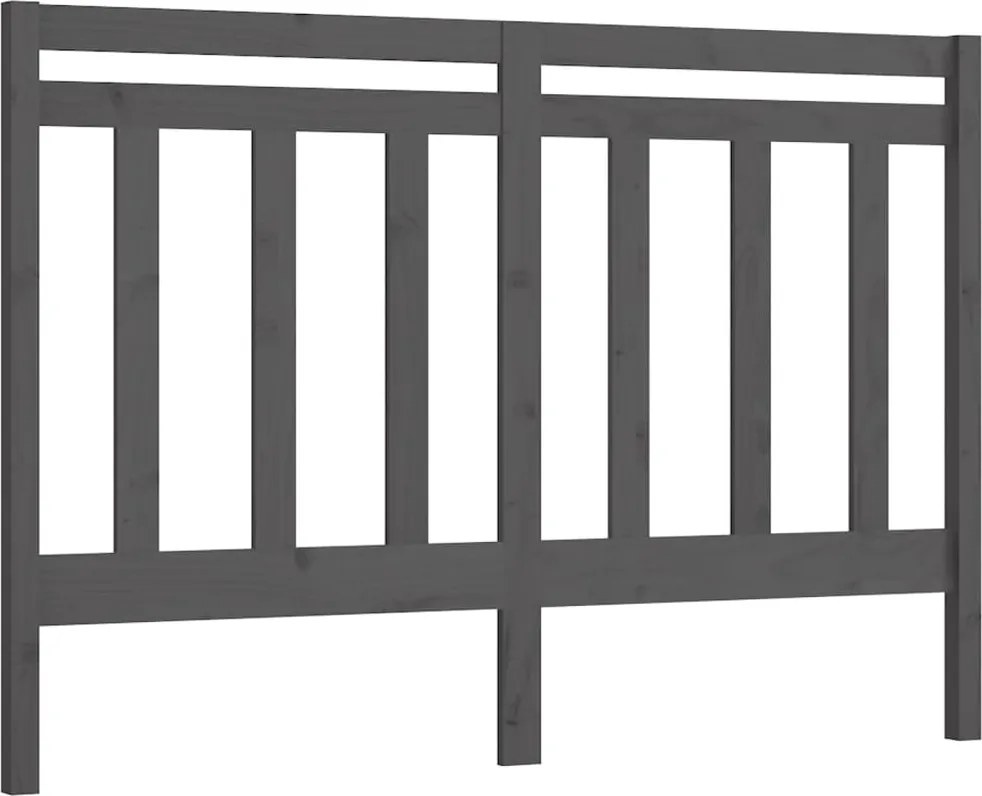 vidaXL Tăblie de pat, gri, 141x4x100 cm, lemn masiv de pin