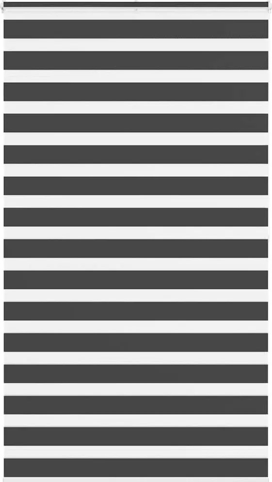 vidaXL Jaluzea tip zebra neagră lățime țesătură 125,9 cm poliester