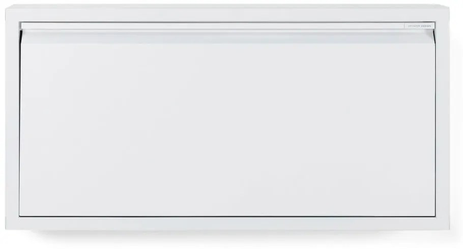 Pantofar alb cu deschidere înclinată din metal 75x37,5x12,5 cm Billy – Spinder Design