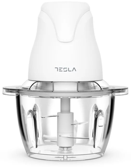 Tocator electric de alimente Tesla FC302W, 400W, Cupa de sticla, 1 L, 4 lame, Alb