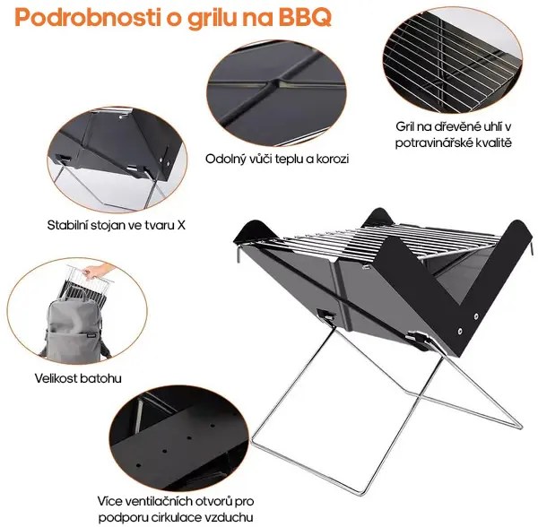 Grătar portabil pliabil - GRILLOMATE