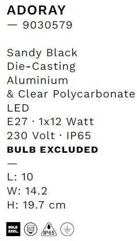 Aplica de perete iluminat exterior decorativ IP65 ADORAY