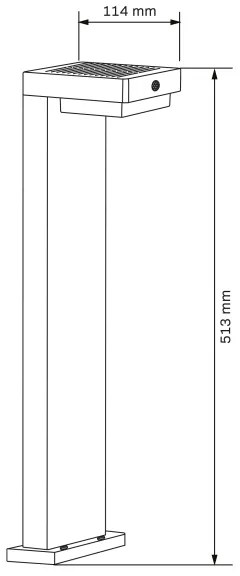 Lampă solară LED MALI LED/4,5W/3,7V 2000 mAh IP44 negru cu senzor