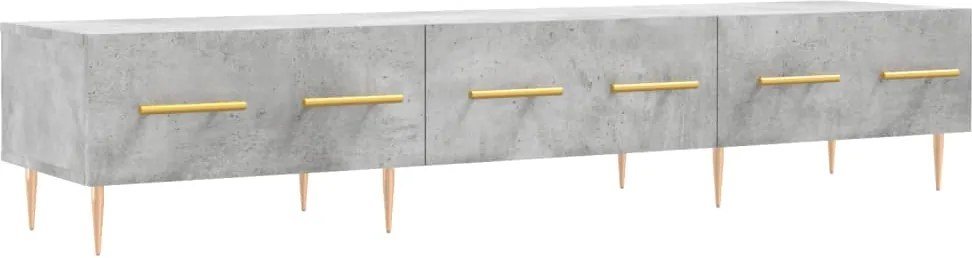 vidaXL Comodă TV, gri beton, 150x36x30 cm, lemn prelucrat