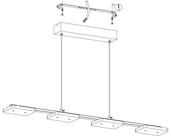 Eglo 94244 - Lustră suspendată LED CARTAMA 4xLED/4,5W/230V