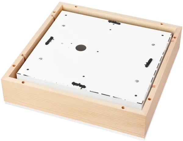 Plafonieră NATURAL SQUARE 4xE27/15W/230V 39x39 cm pin/alb