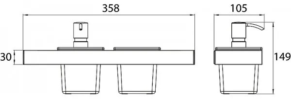 Set accesorii baie, 3 piese, Emco Liaison, crom, 186500101