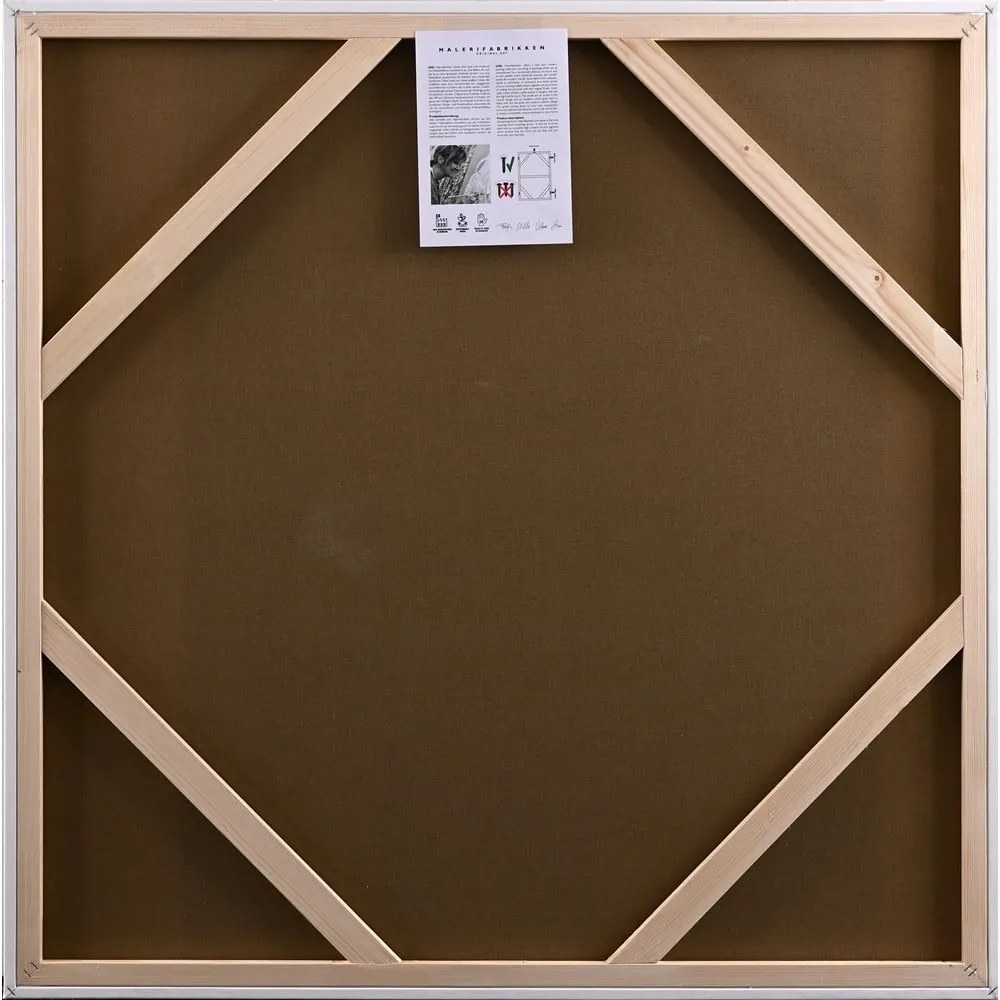 Tablou cu detalii pictate manual 102x102 cm Confidential Yellow – Malerifabrikken