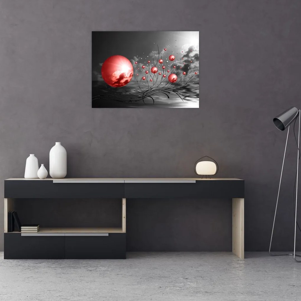 Tabloul bilelor roșii (70x50 cm)