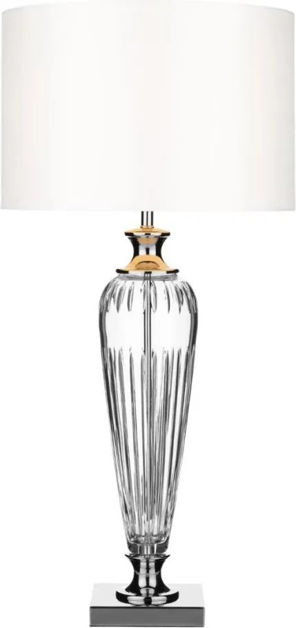 Där Lighting HIN4208 - Lampă de masă HINTON 1xE27/60W/230V alb/crom lucios