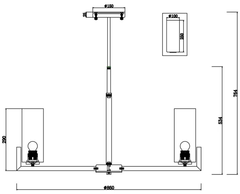 Candelabru 10 brate design modern Fortano MYMOD089PL-10BS