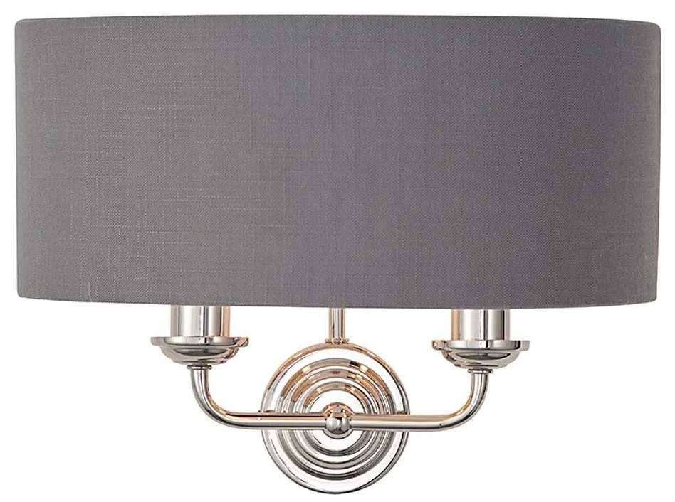 Aplică Endon 94406 HIGHCLERE 2xE14/40W/230V dark gri/crom lucios