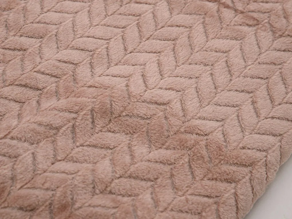 Patura din microplus Culoare roz vintage, DELORA 150x200 cm