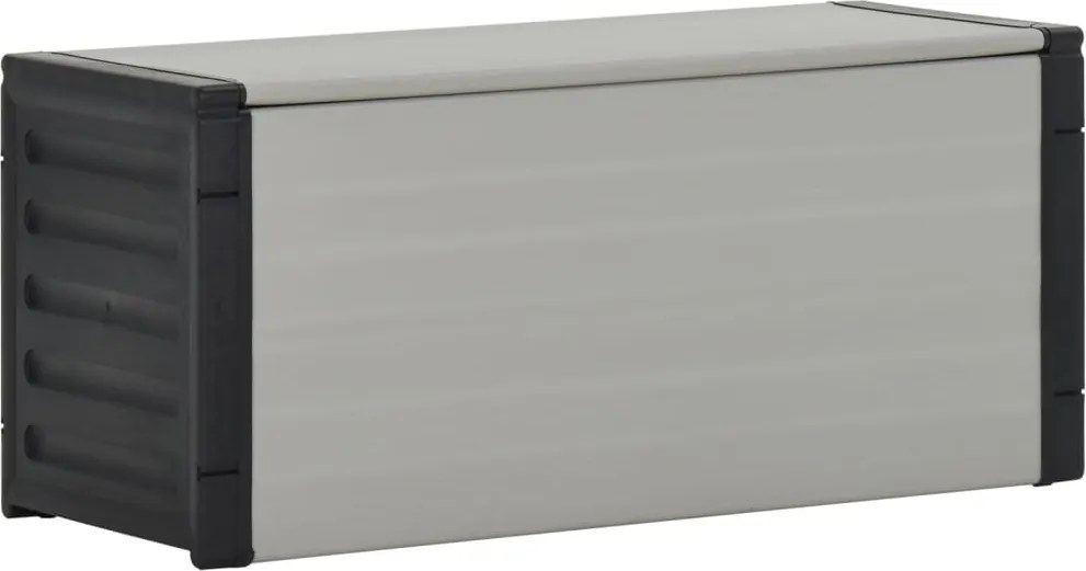 vidaXL Coș de deșeuri pentru grădină, gri, 85x34x40 cm