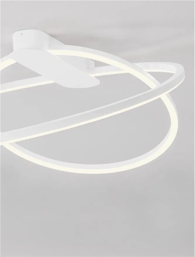 Lustra LED aplicata design modern minimalist KIKLOS alb