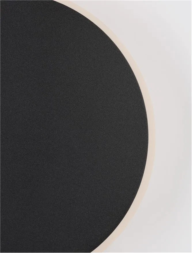Aplica LED de perete design ambiental CYRCLE 20cm negru