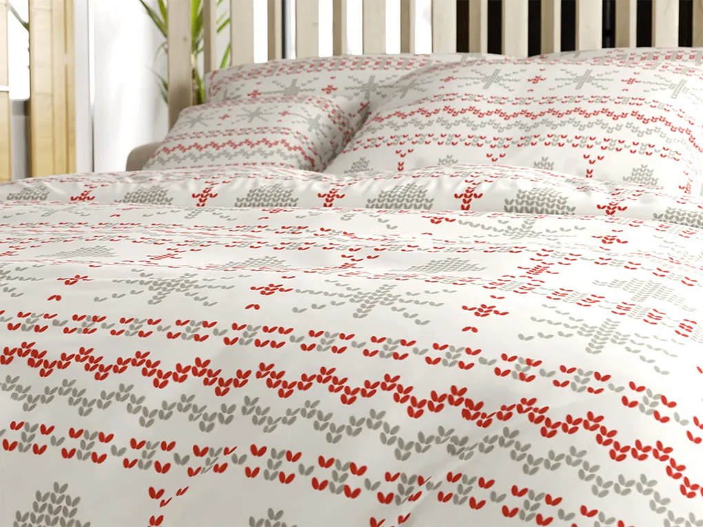 Lenjerie de pat din bumbac NORDIC JOY albă Dimensiune lenjerie de pat: 70 x 90 cm | 140 x 200 cm