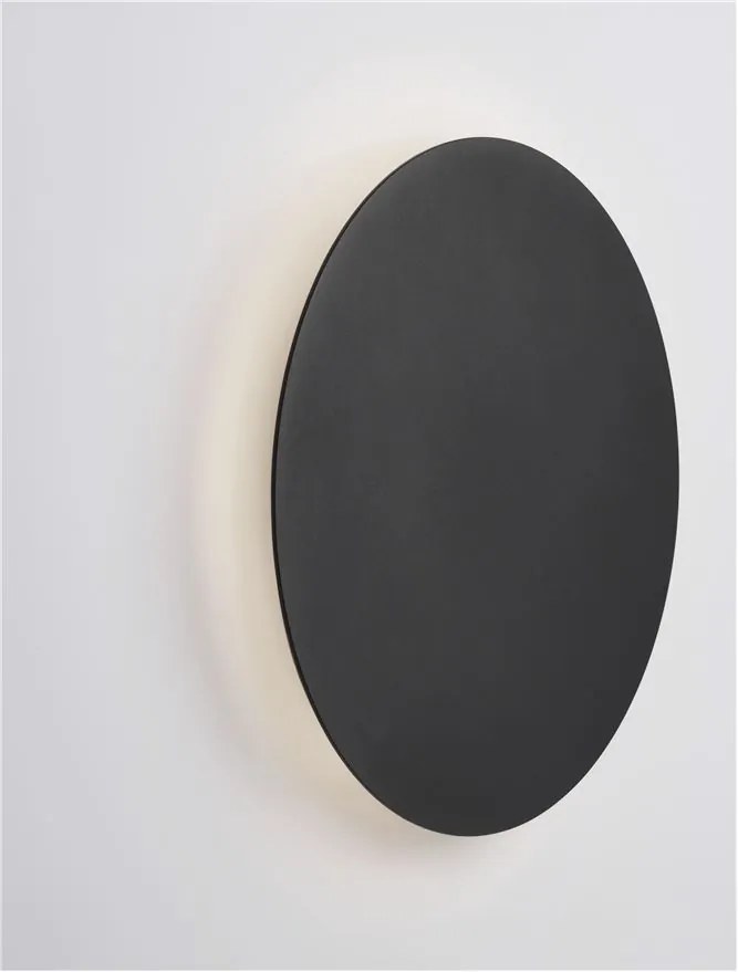 Aplica LED de perete design ambiental CYRCLE 30cm negru