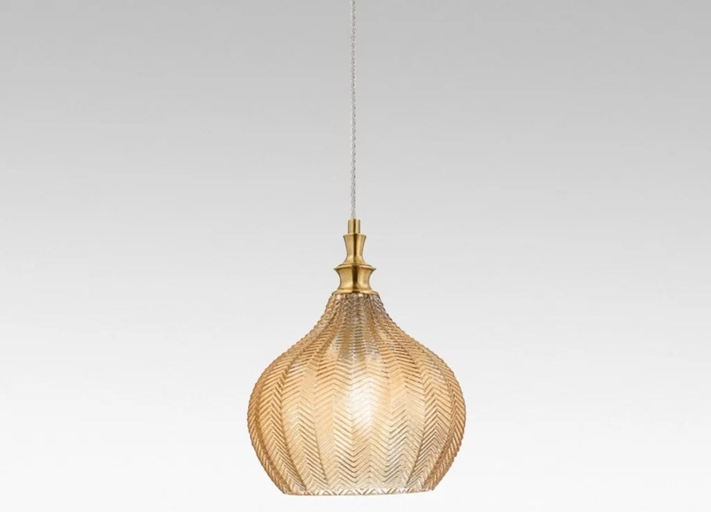 Lustra suspendata, Pendul CLEOFE ambra, alb, cobalt sau ecru