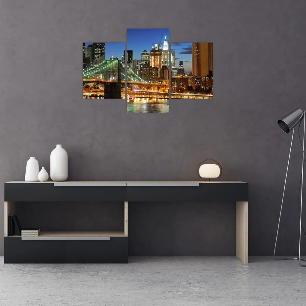 Tablou - Pod cu New York (90x60 cm)