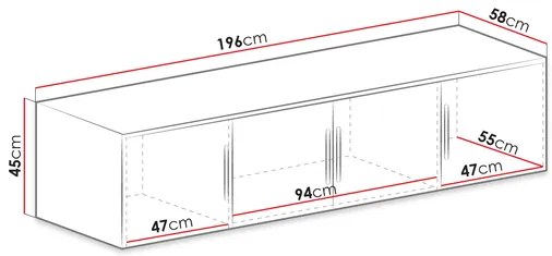 Suprastructură dulap Lenona D4 (Alb) . 1104475