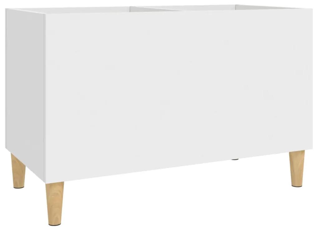 831957 vidaXL Dulap de discuri, alb, 74,5x38x48 cm, lemn prelucrat