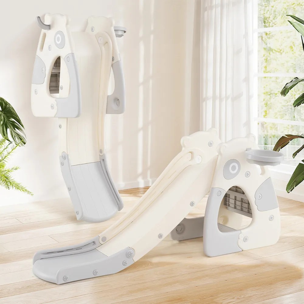 Tobogan Pliabil cu Coș de Baschet și Aruncare a Inelului