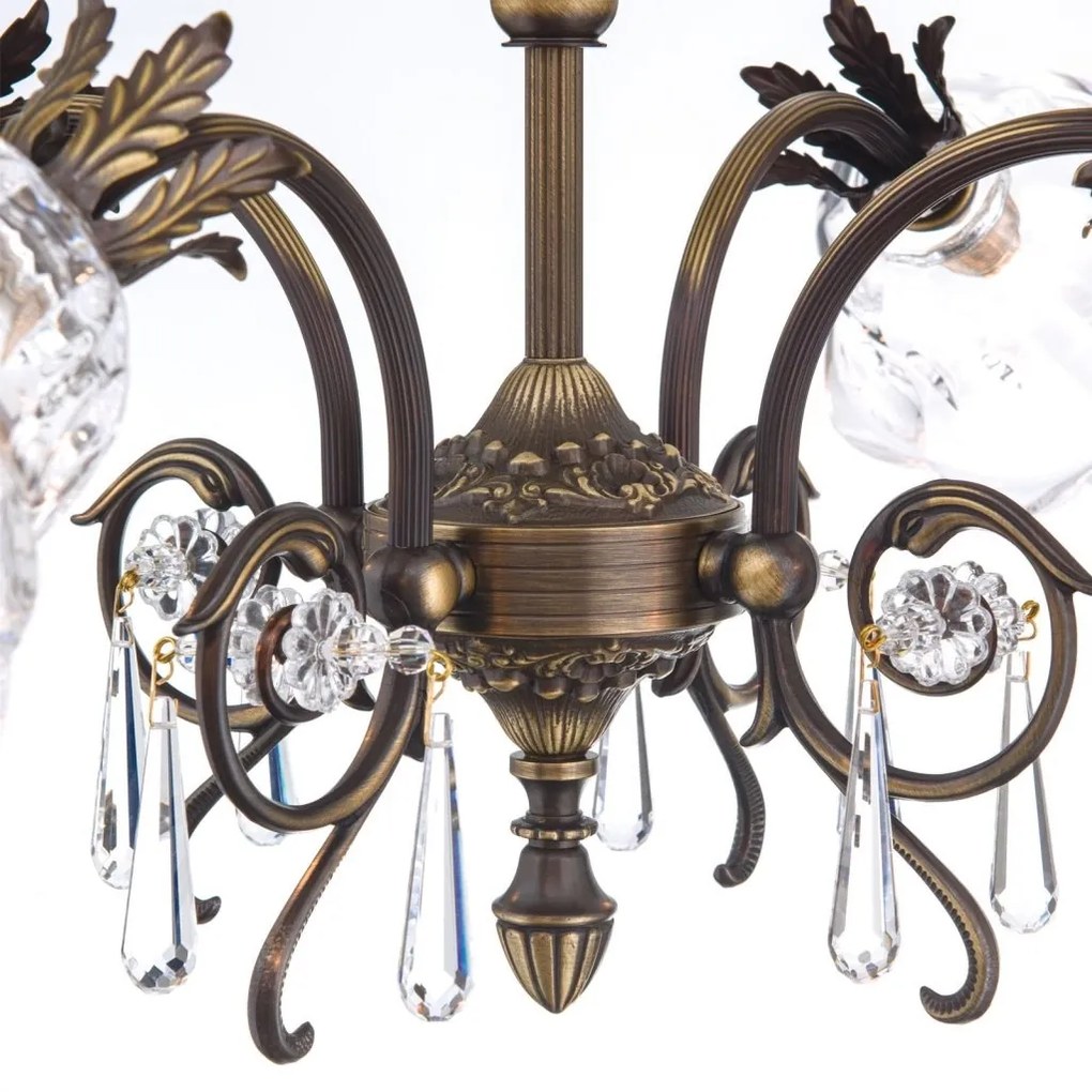 Candelabru cristal design lux LA BOHEME D-60cm 4L old patina