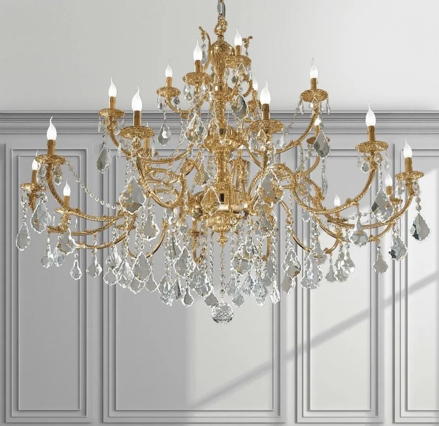 Candelabru XXL 21 brate LUX cu cristale Scholer, Ermes