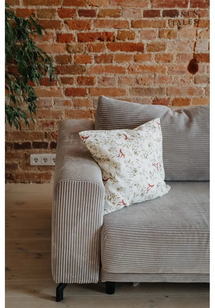 Față de pernă din in cu model de Crăciun 40x60 cm – Linen Tales