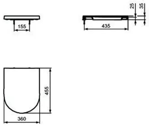 Capac WC Ideal Standard Atelier Blend Curve softclose alb lucios