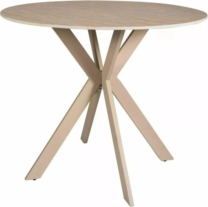 Masa rotunda Talia travertin bej mat/cașmir 90/h73 cm