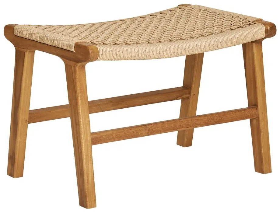 Fotoliu cu taburet în culoare naturală țesut Derby – House Nordic