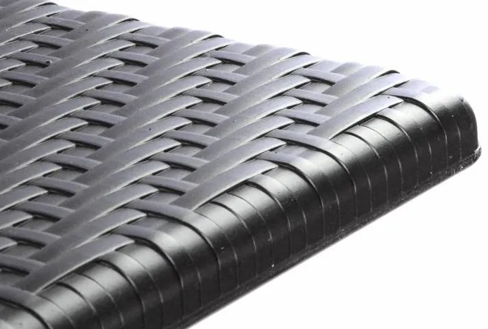 Masă de grădină și 2 scaune cu aspect de ratan, pliabile