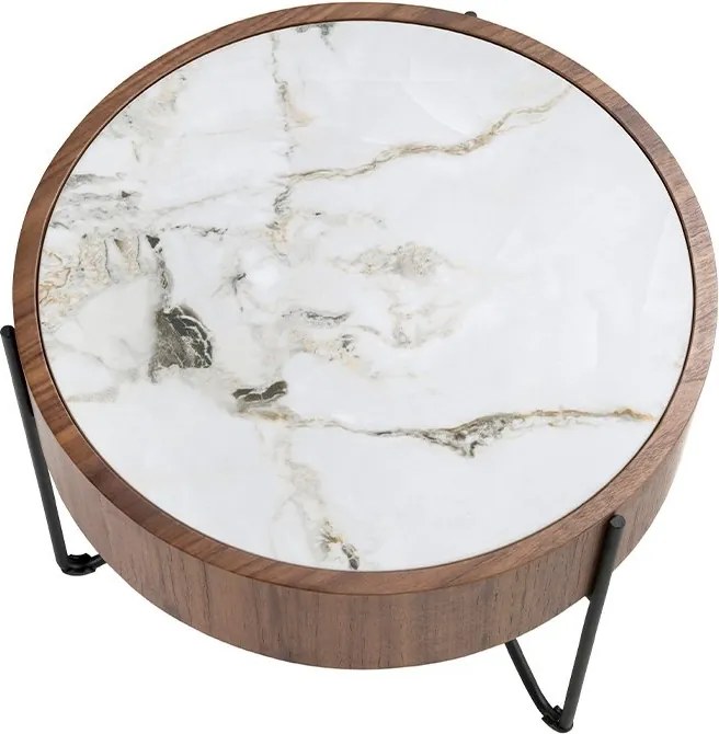 Masuta auxiliara deosebita design LUX Walnut-Marble