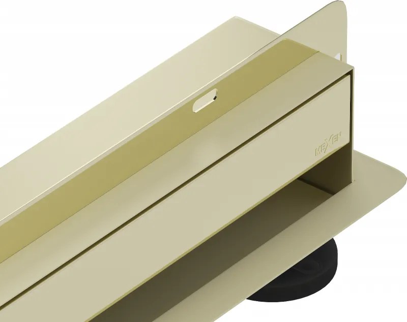 Mexen Flat Wall scurgere liniară de perete 2în1 90 cm, aurie - 1530090