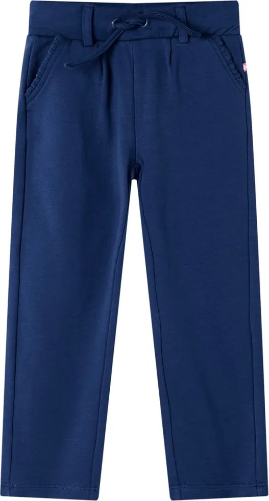 vidaXL Pantaloni pentru copii cu șnur, bleumarin, 116