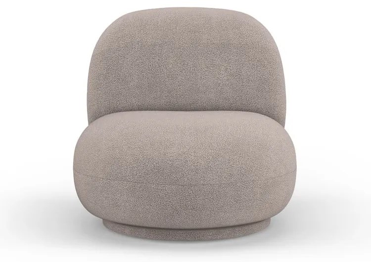 Fotoliu bej cu tapițerie din stofă bouclé Chuck – Micadoni Home