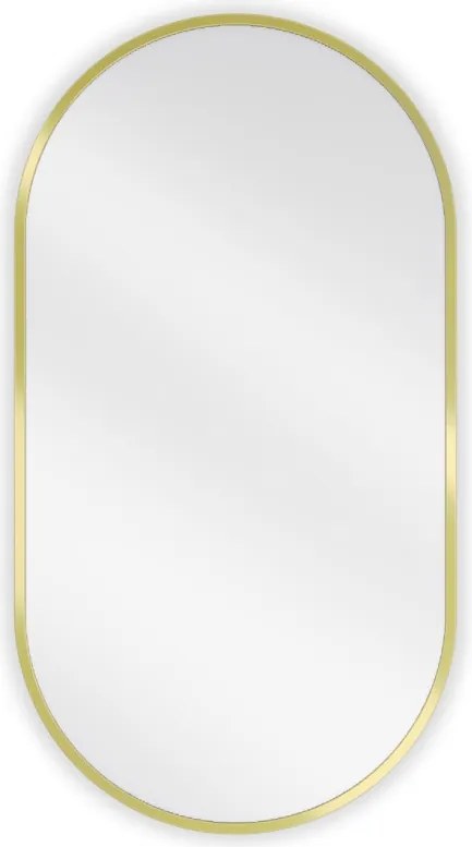 Mexen Loft oglindă baie ovală 75 x 40 cm, ramă aurie - 9851-075-040-000-50