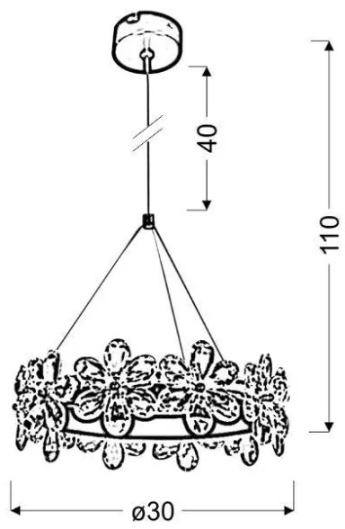 Lustră LED pe cablu ARVIN LED/14W/230V