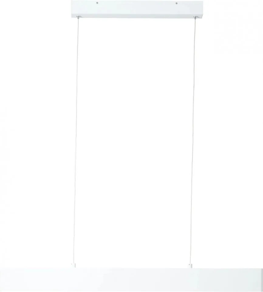 Lustra tip pendul Aura, metal/plastic, alba, 90 x 165 x 6 cm, 25w