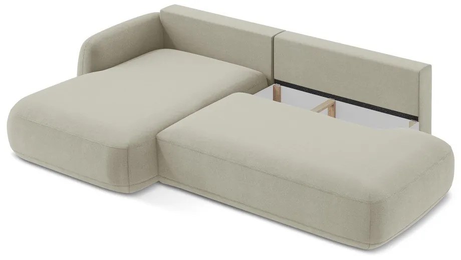 Colțar bej extensibil (cu colț pe partea stângă/cu șezlong) Hale – Makamii