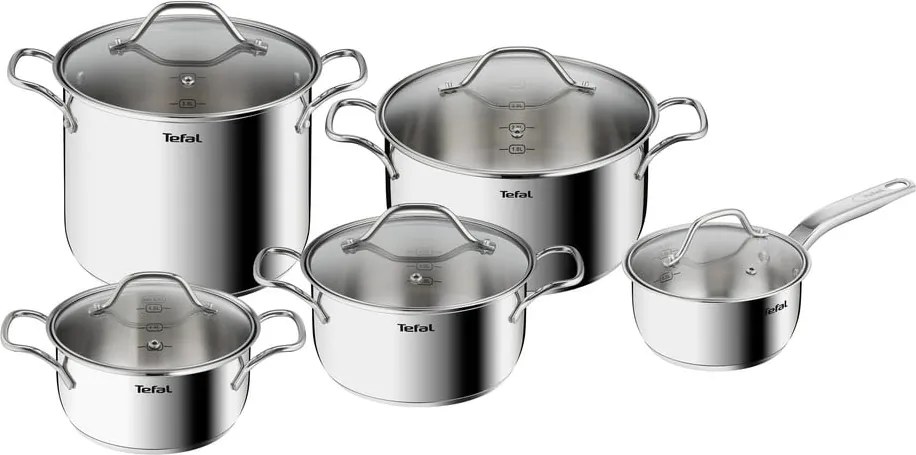 Set de vase pentru gătit 10 buc. din inox Intuition – Tefal