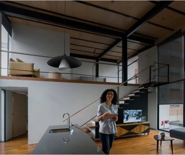 Osram - Pendul cu cablu DECOR FLYING MUSHROOM 1xE27/25W/230V, Ø 50 cm, negru