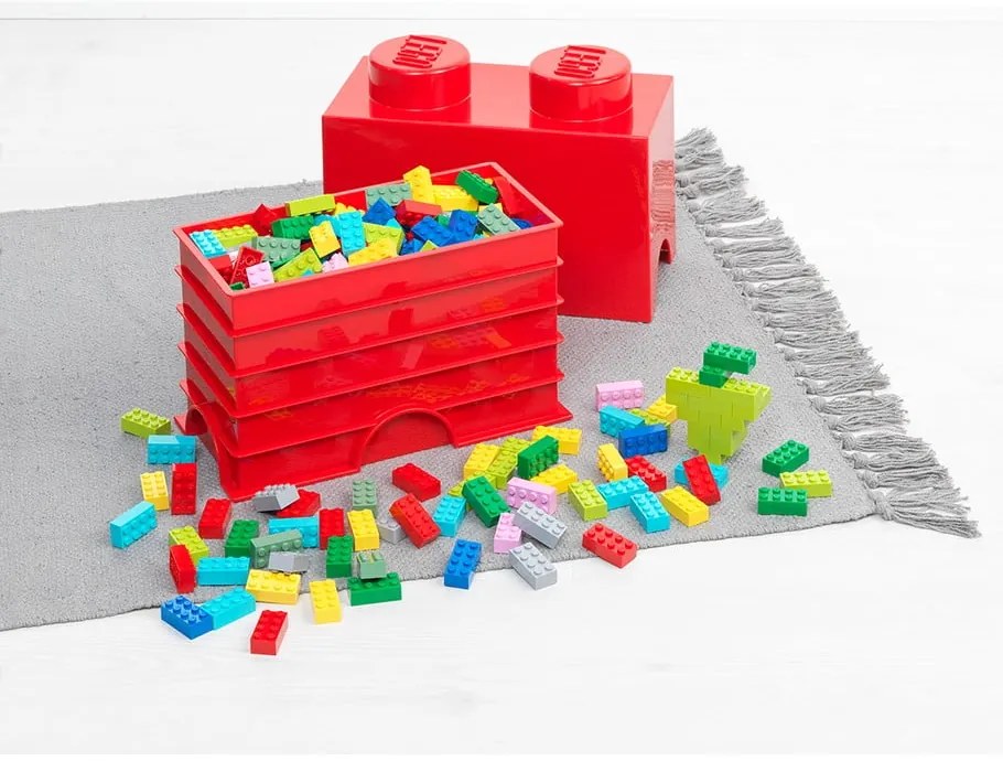 Cutie depozitare LEGO®, roșu