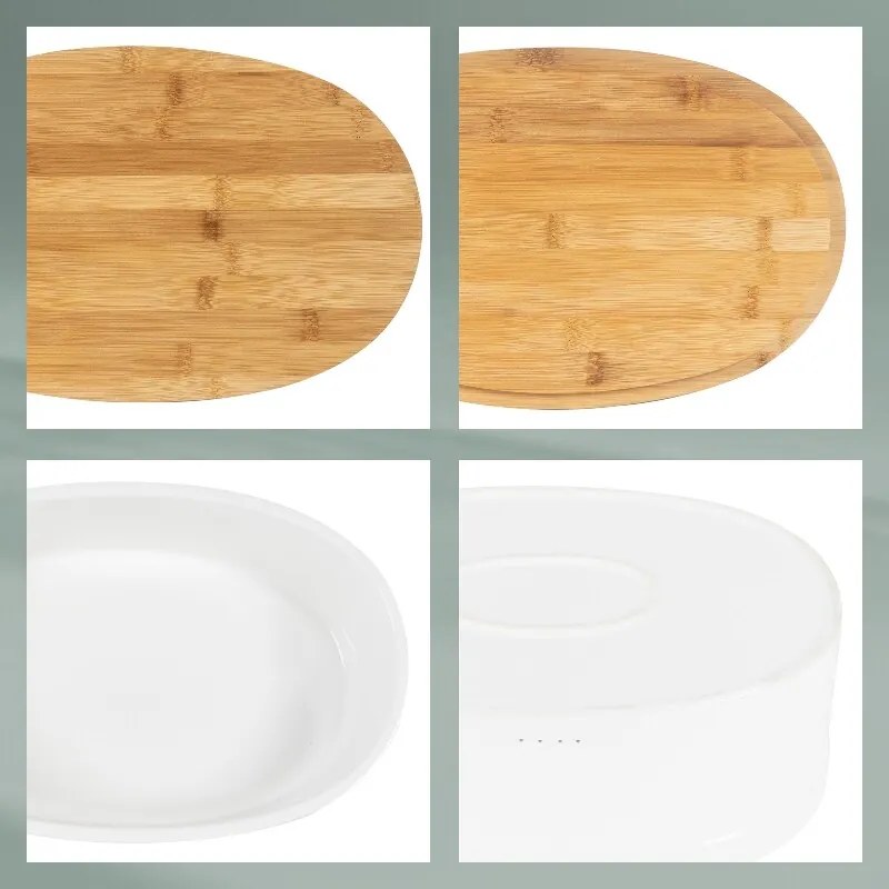 Cutie de pâine Kela SALENA, ceramică, alb