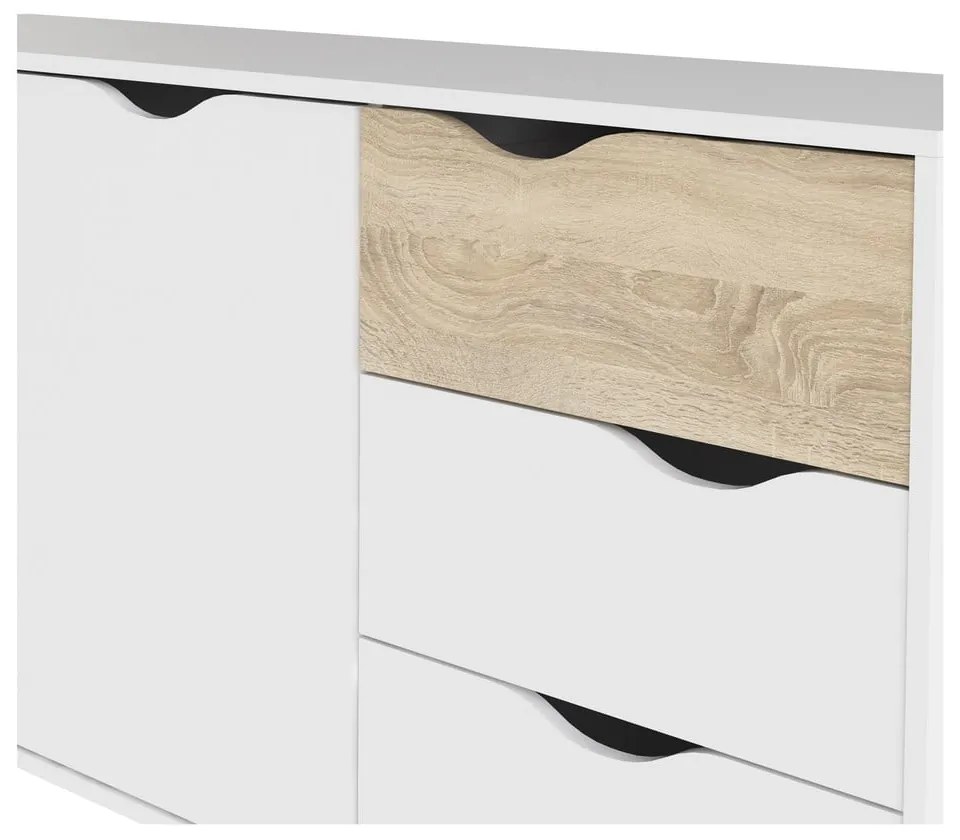 Comodă albă 147x82x39 cm Oslo – Tvilum